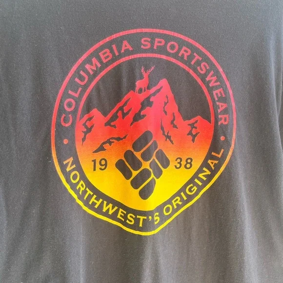 COLUMBIA Red/Yellow Hunting Graphic Short Sleeve Tee Men’s Large - Picture 3 of 7